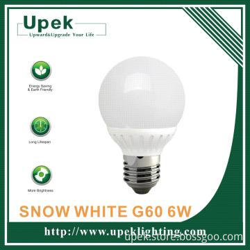 High Power LED Bulb G60 6W Warm White